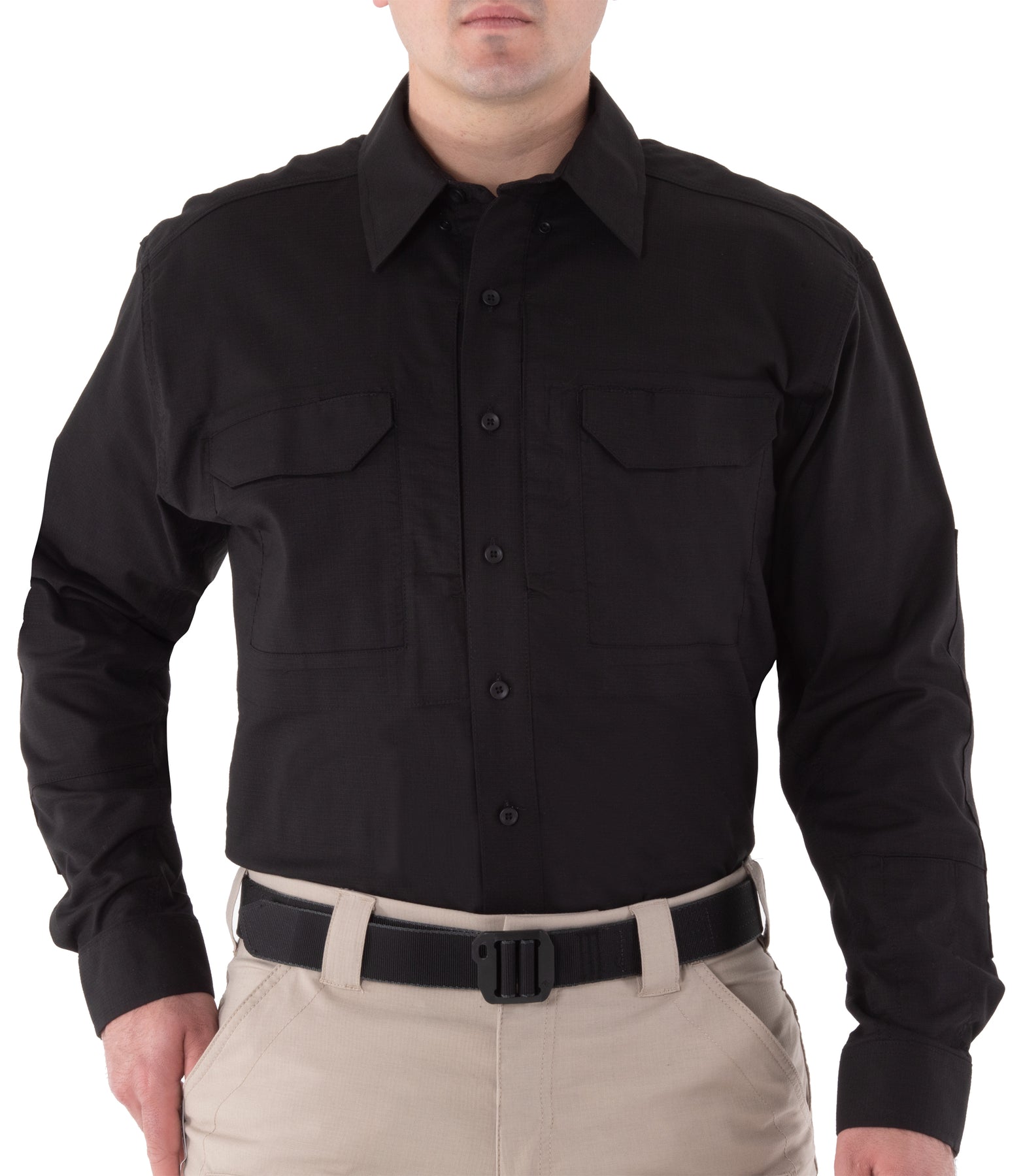 First Tactical Men's V2 Tactical Long Sleeve Shirt - Black