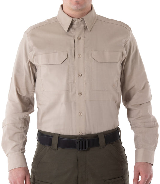 First Tactical Men's V2 Tactical Long Sleeve Shirt - Khaki