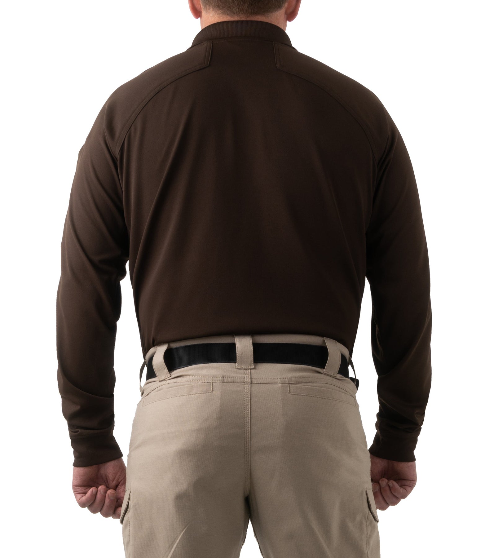First Tactical Men's Performance Long Sleeve Polo - Kodiak Brown