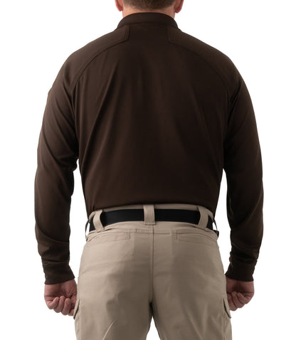 First Tactical Men's Performance Long Sleeve Polo - Kodiak Brown