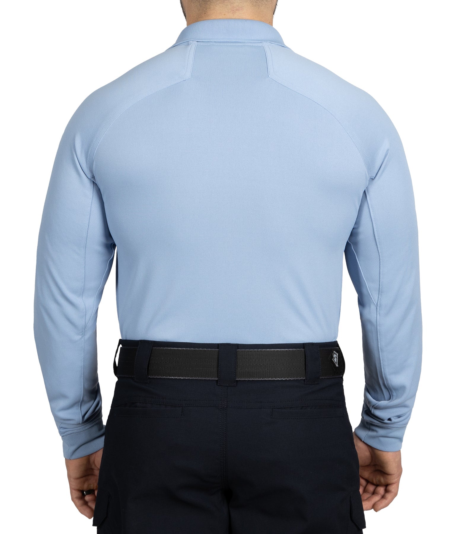 First Tactical Men's Performance Long Sleeve Polo - Medium Blue