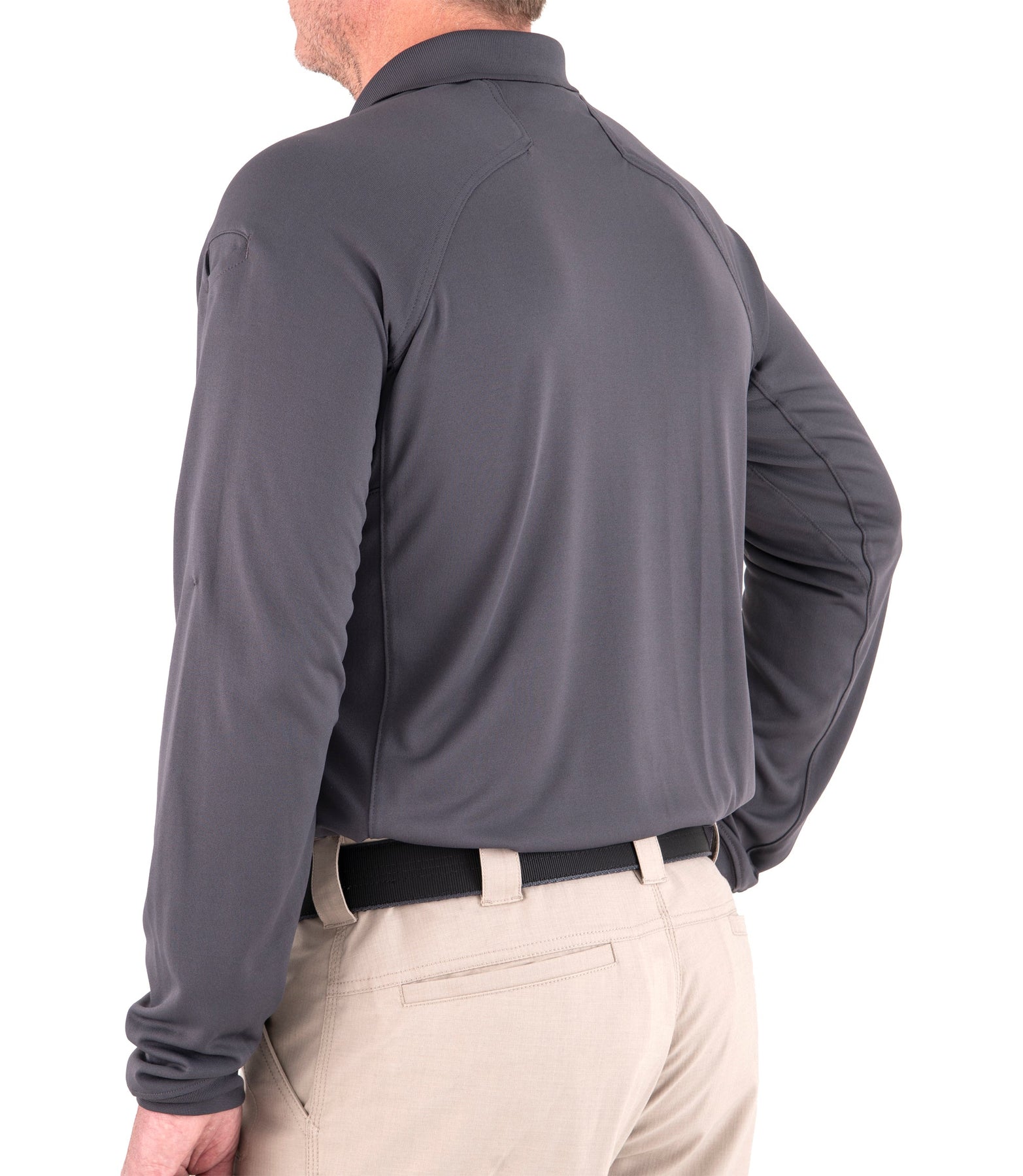 First Tactical Men's Performance Long Sleeve Polo - Wolf Grey