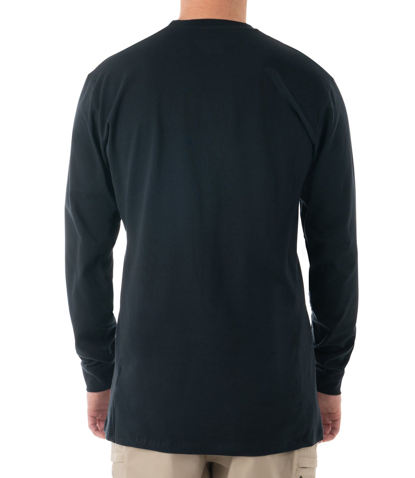 First Tactical Men's Tactix Cotton Long Sleeve T-Shirt with Chest Pocket - Midnight Navy