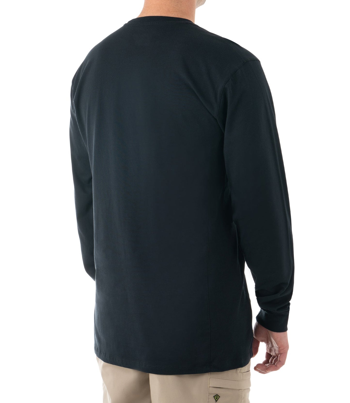 First Tactical Men's Tactix Cotton Long Sleeve T-Shirt with Chest Pocket - Midnight Navy