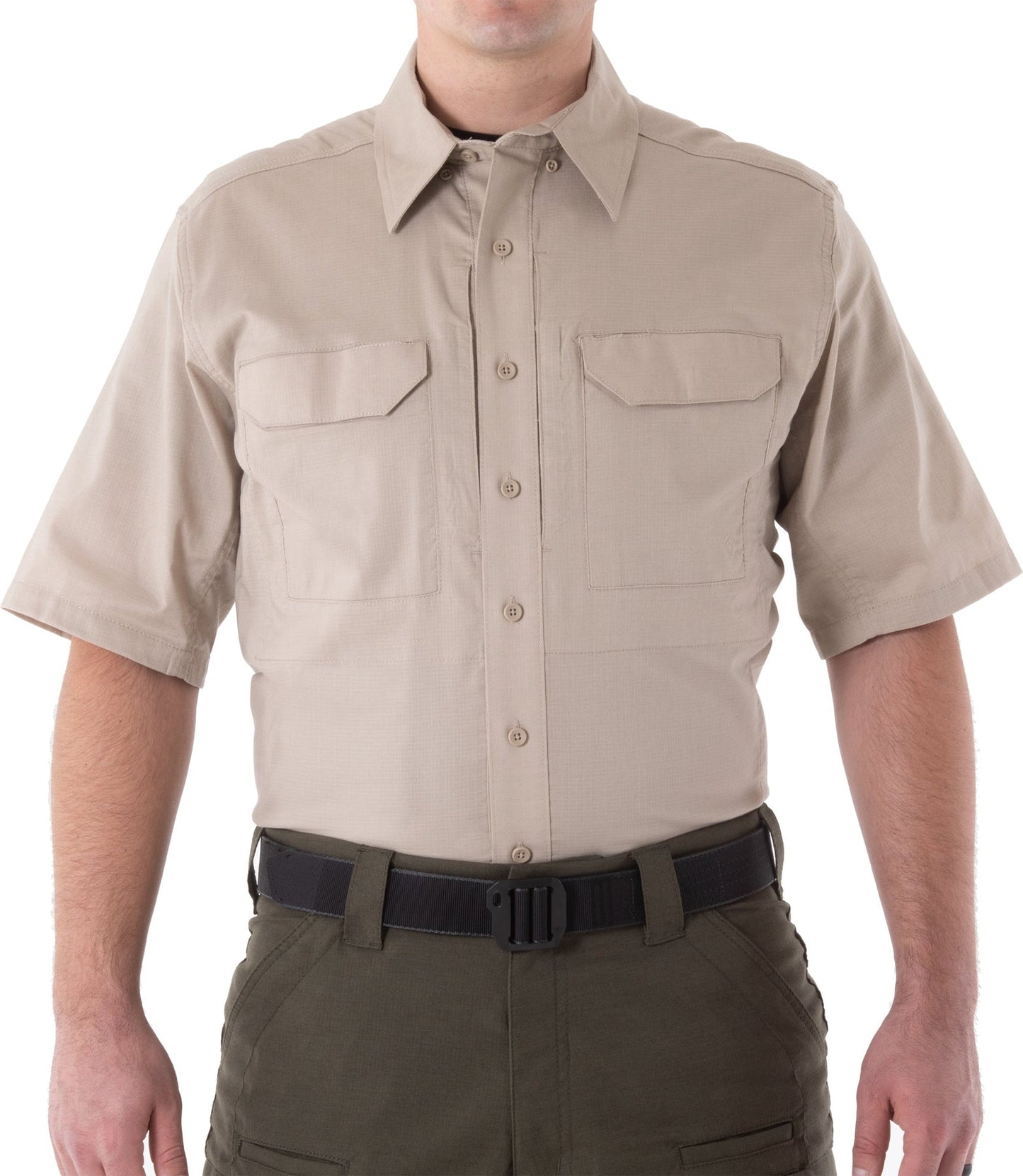 First Tactical Men's V2 Tactical Short Sleeve Shirt - Khaki