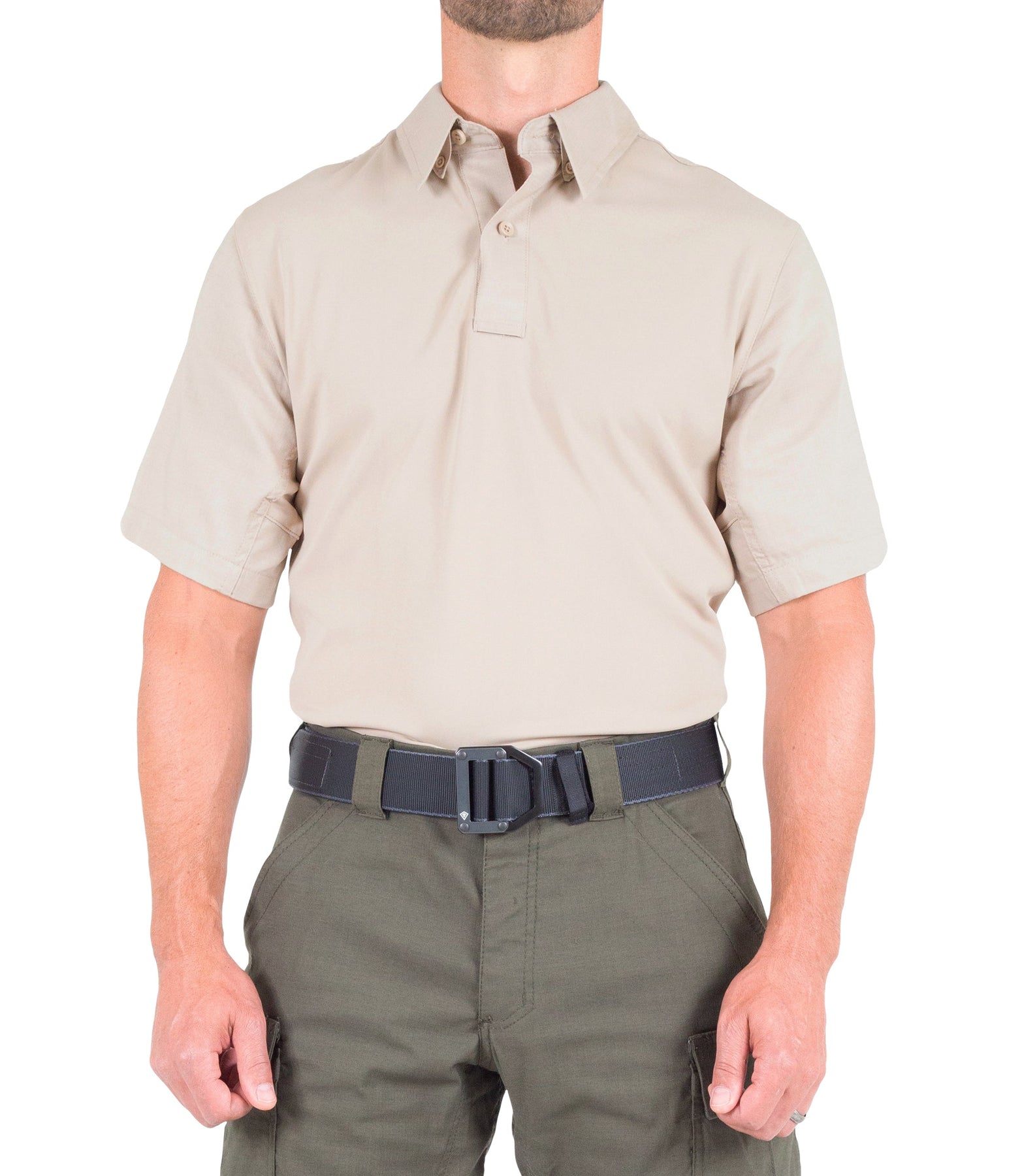 First Tactical Men's V2 Pro Performance Short Sleeve Shirt - Silver Tan