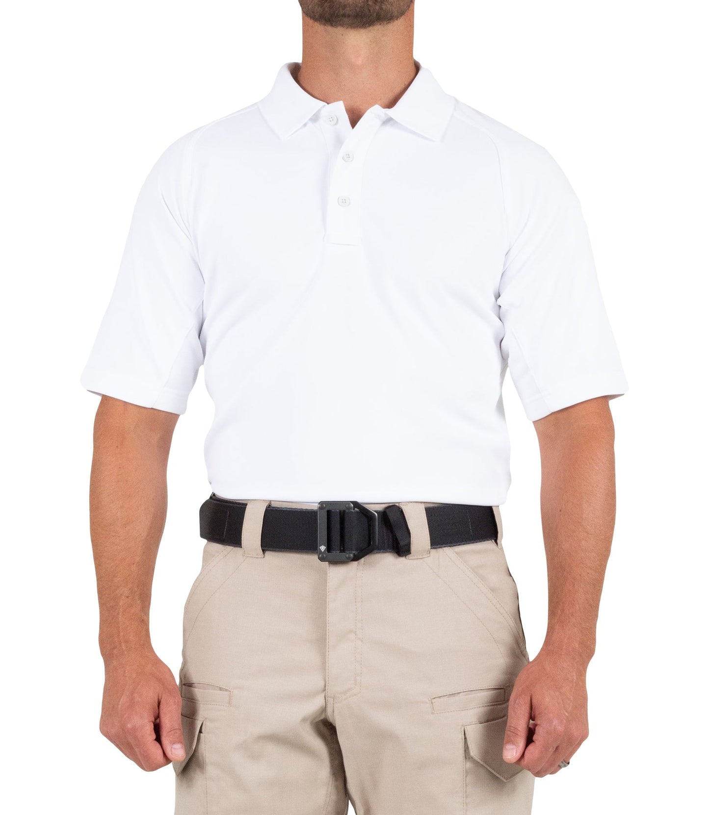 First Tactical Men's Performance Short Sleeve Polo - White