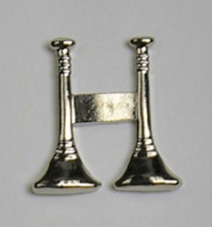 ELC Pair of FD Collar Brass Captain 2 Parallel Bugles