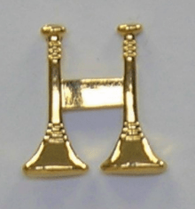 ELC Pair of FD Collar Brass Captain 2 Parallel Bugles