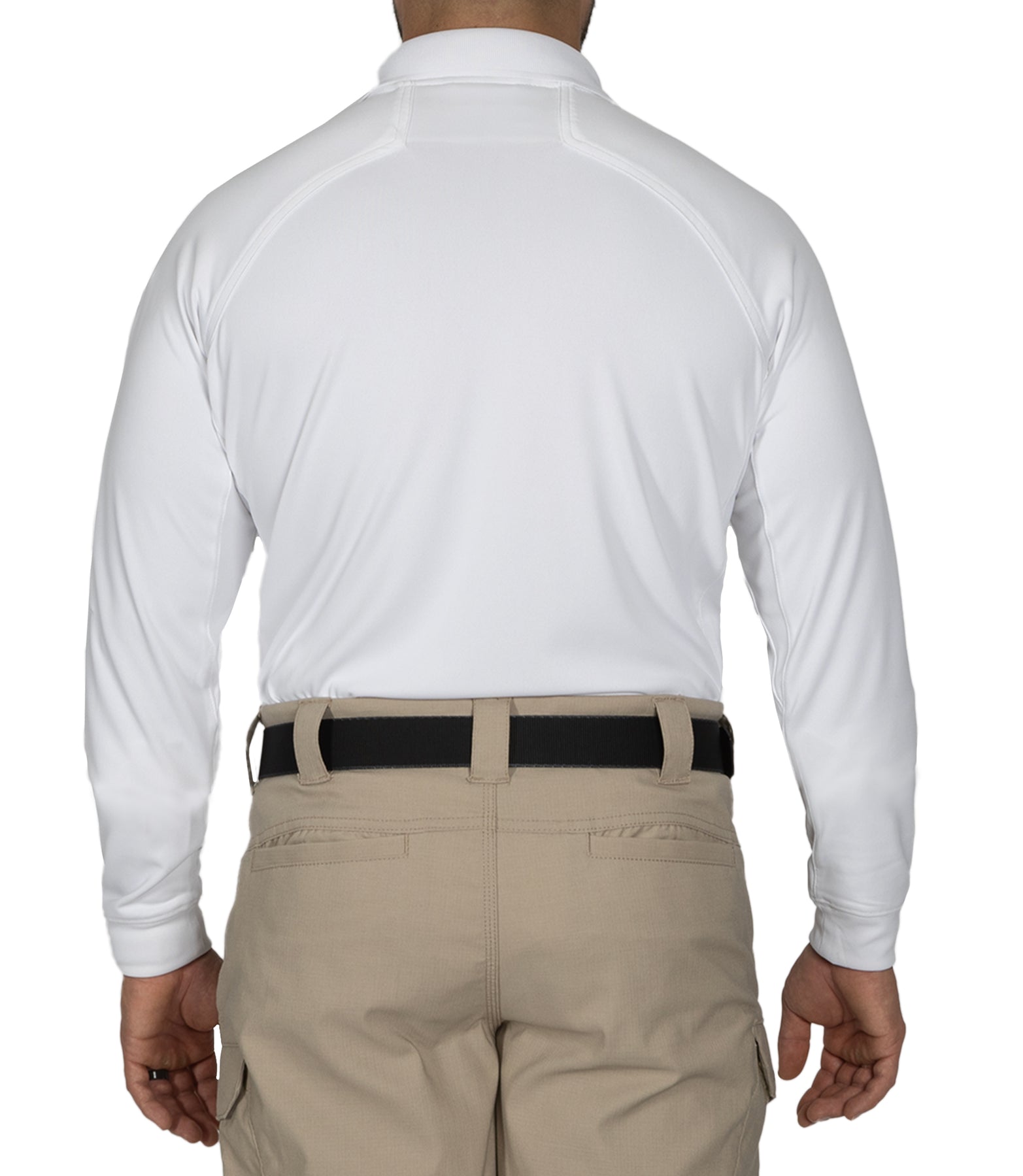 First Tactical Men's Performance Long Sleeve Polo - White