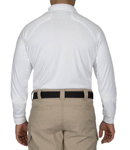 First Tactical Men's Performance Long Sleeve Polo - White
