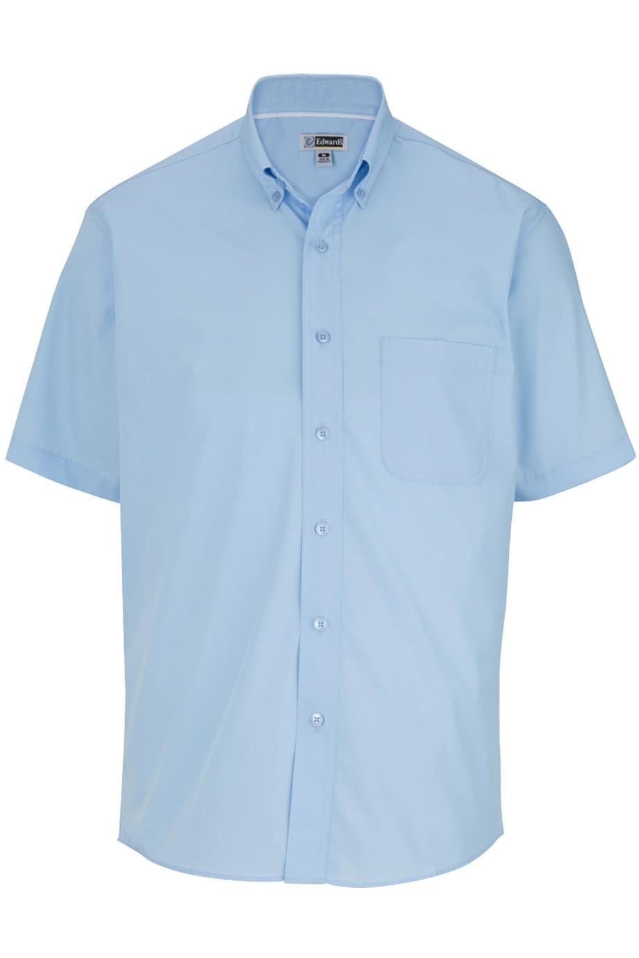 Edwards Garment Lightweight Poplin Short Sleeve Mens Shirt