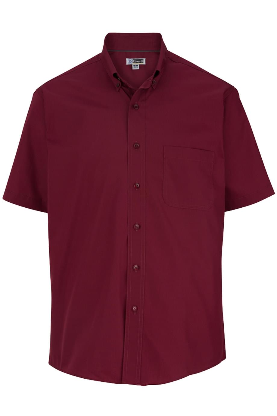 Edwards Garment Lightweight Poplin Short Sleeve Mens Shirt