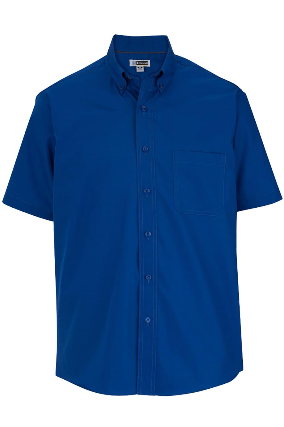 Edwards Garment Lightweight Poplin Short Sleeve Mens Shirt