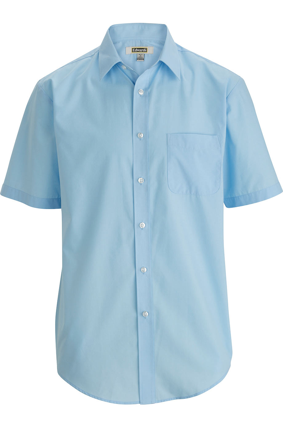 Edwards Garment Essential Broadcloth Short Sleeve Mens Shirt