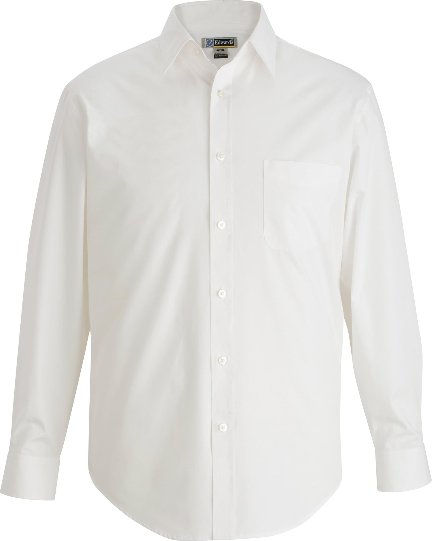 Edwards Garment Essential Broadcloth Long Sleeve Mens Shirt