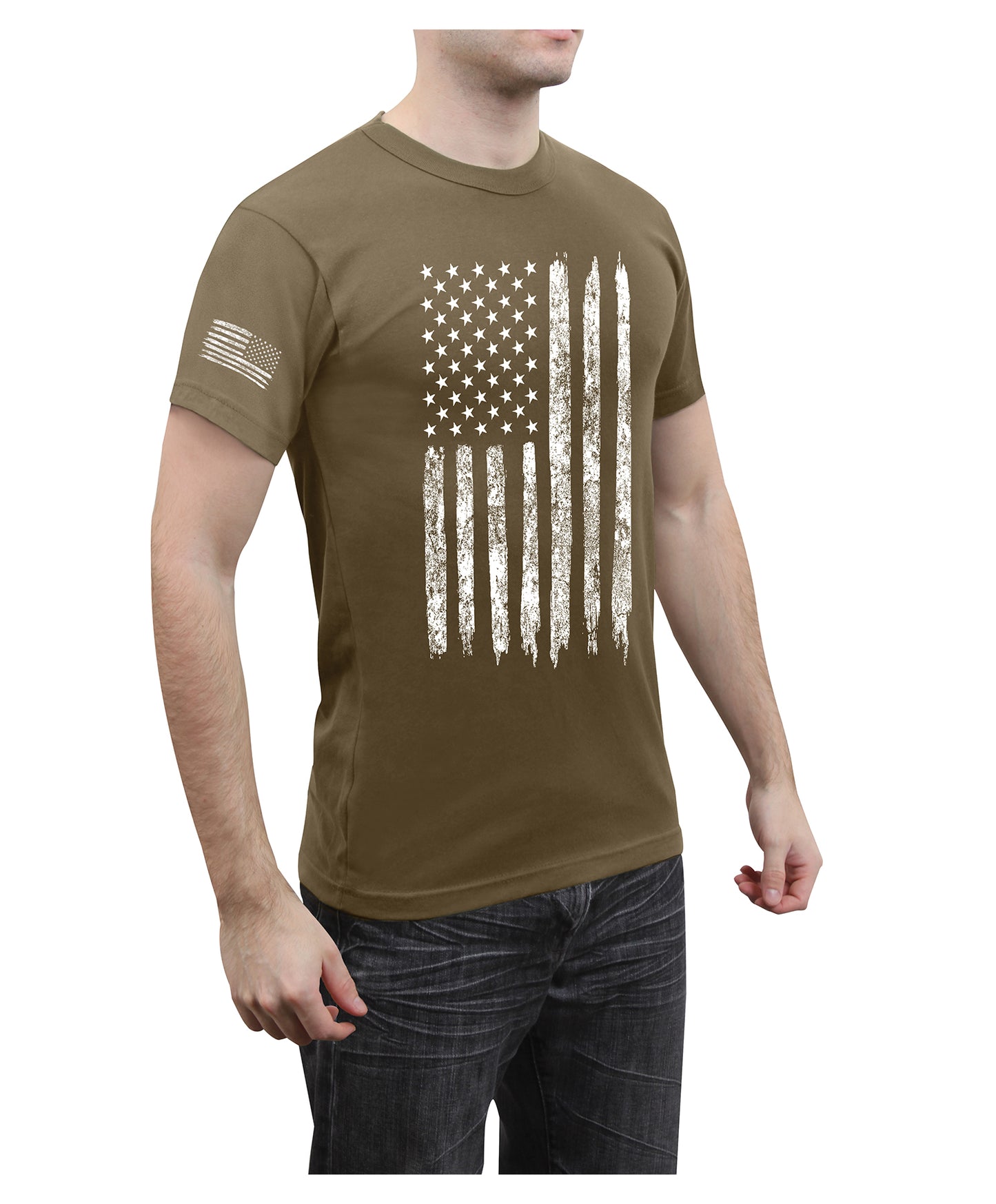 Rothco Distressed US Flag Athletic Fit T-Shirt