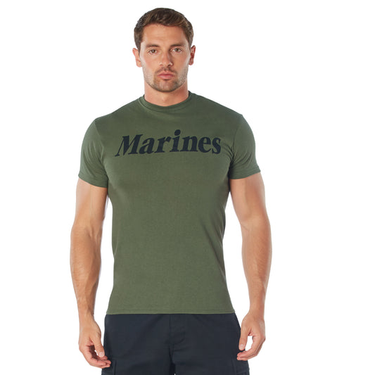 Rothco Marines Olive Drab Military Physical Training T-Shirt