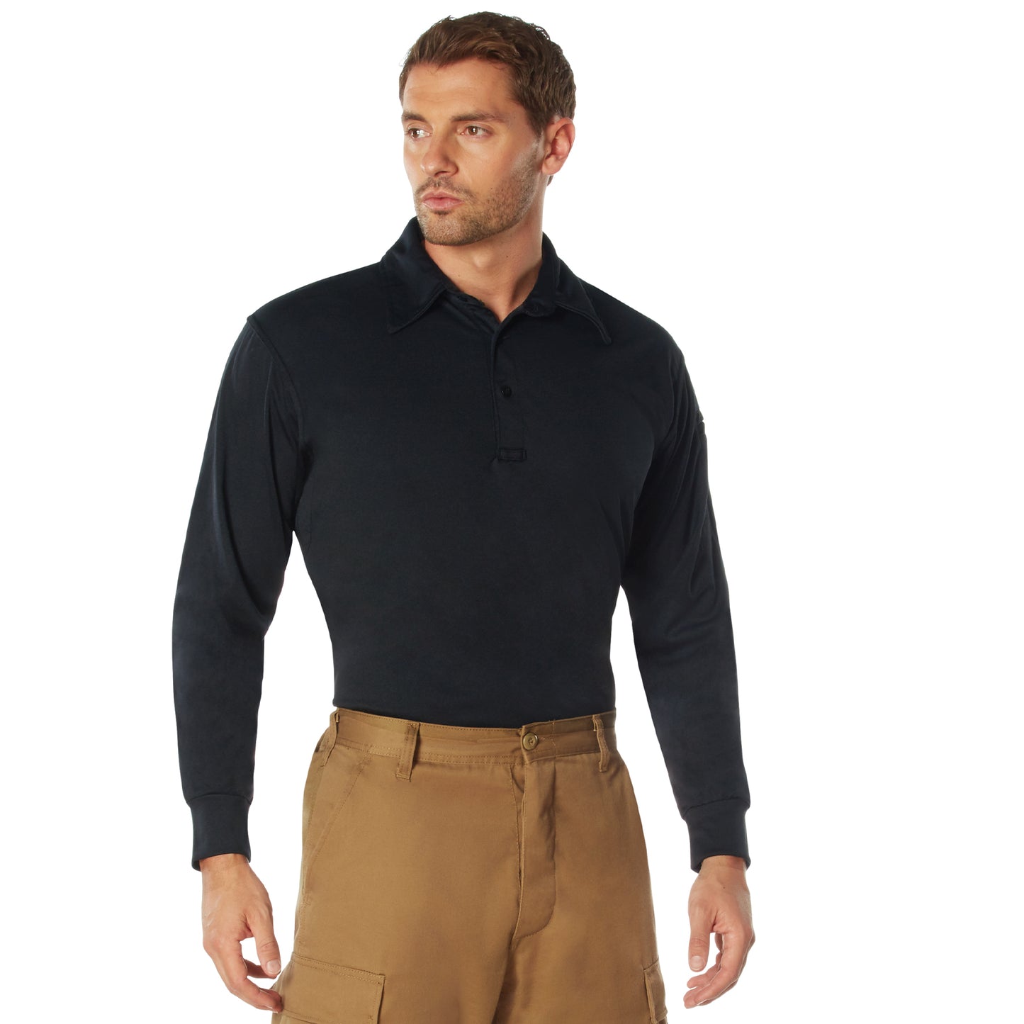 Rothco Long Sleeve Tactical Performance Polo - Black