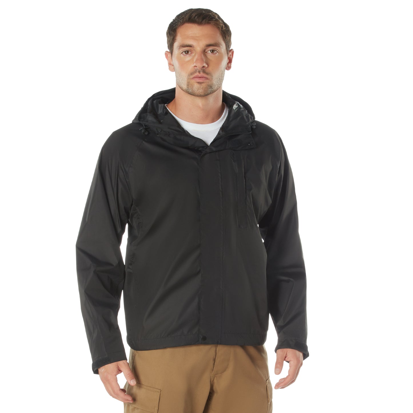 Rothco Packable Rain Jacket - Black