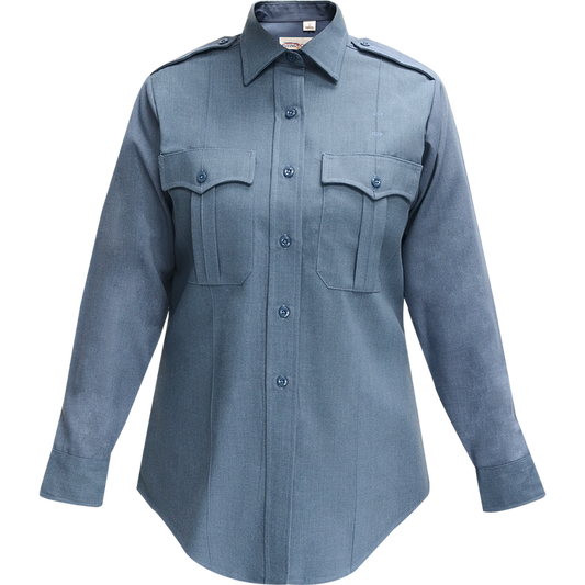 Flying Cross Deluxe Tropicalpoly/Rayon Womens Long Sleeve Shirt - French Blue