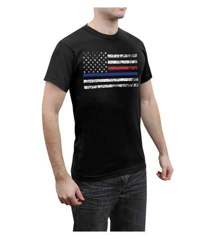 Rothco Thin Blue Line & Thin Red Line T-shirt
