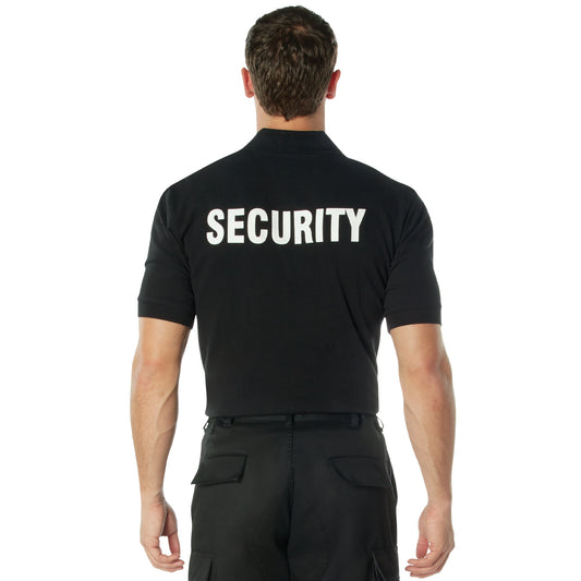 Rothco Printed Security Polo Shirt - Black
