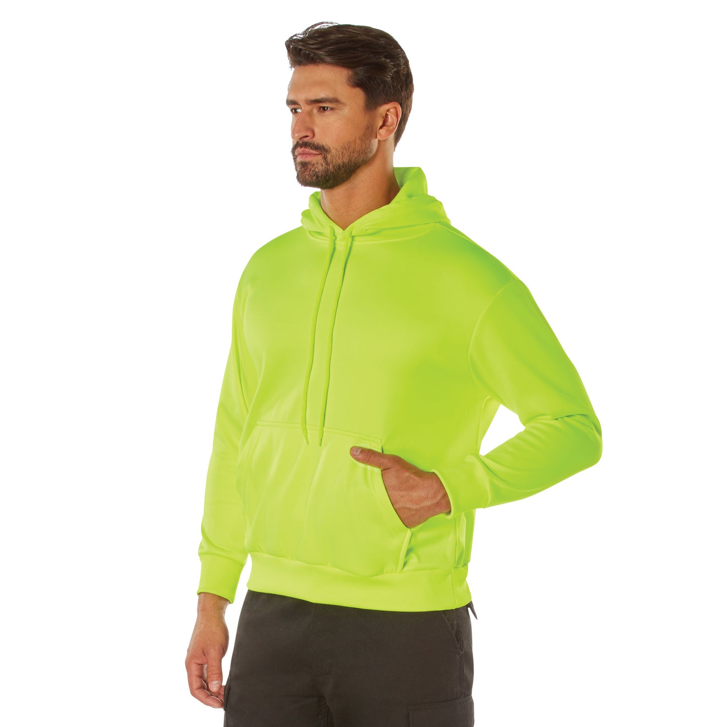 Rothco High-Vis Performance Hooded Sweatshirt - Safety Green
