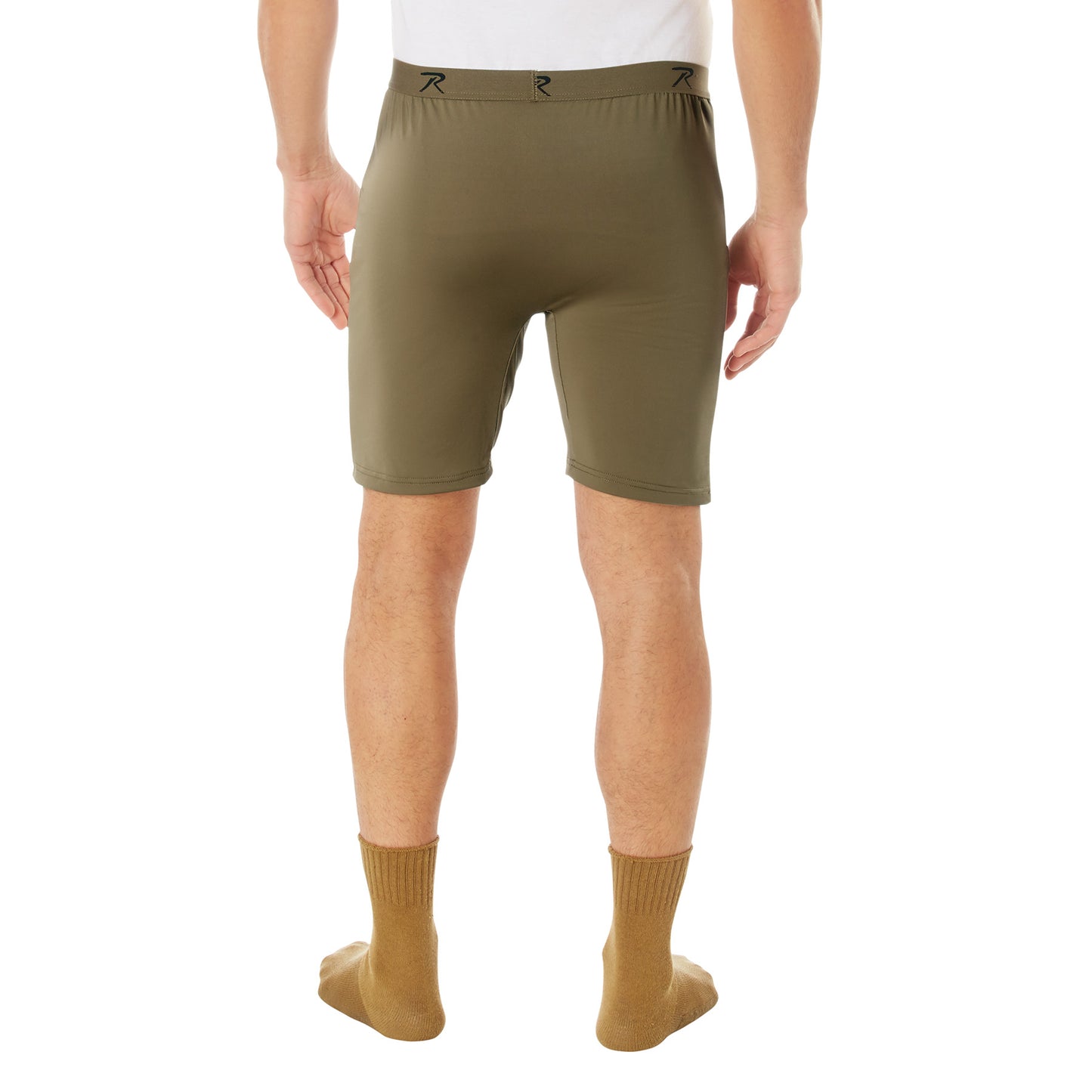 Rothco Long Length Moisture Wicking Performance Boxer Shorts - AR 670-1 Coyote Brown