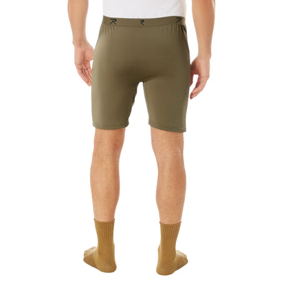 Rothco Long Length Moisture Wicking Performance Boxer Shorts - AR 670-1 Coyote Brown