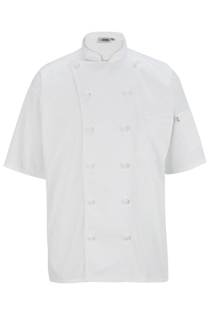 Edwards Garment 12 Button Short Sleeve Chef Coat With Mesh