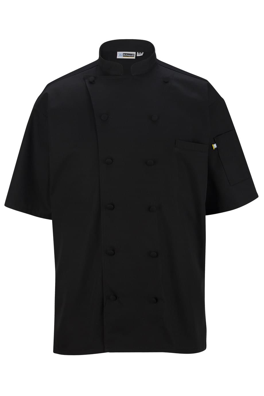 Edwards Garment 12 Button Short Sleeve Chef Coat With Mesh