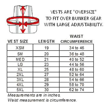 343 Fire V12-EP Economy High Contrast Vest 5-Point Break-Away Vest with 4" Striping & Title