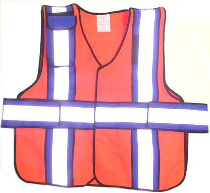 343 Fire V12-P Premium High Contrast Vest 5-Point Break-Away Vest with 4" Striping