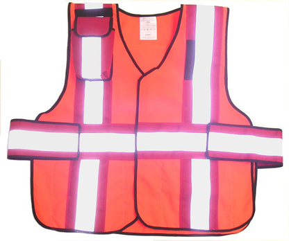 343 Fire V12-P Premium High Contrast Vest 5-Point Break-Away Vest with 4" Striping