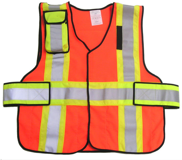 343 Fire V12-P Premium High Contrast Vest 5-Point Break-Away Vest with 4" Striping