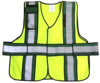 343 Fire V12-P Premium High Contrast Vest 5-Point Break-Away Vest with 4" Striping