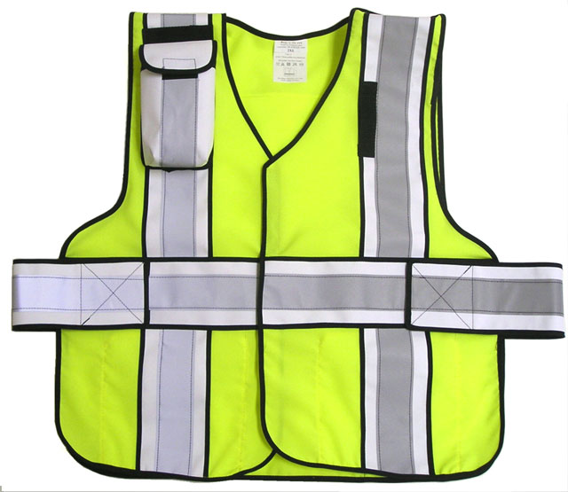 343 Fire V12-P Premium High Contrast Vest 5-Point Break-Away Vest with 4" Striping