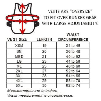 343 Fire V5-WR Window Vest with Reflective Stripes