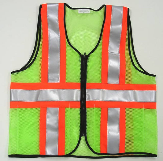 343 Fire V9 Zipper Front ANSI Class 2 Command Vest with High Contrast 4" Reflective Stripes