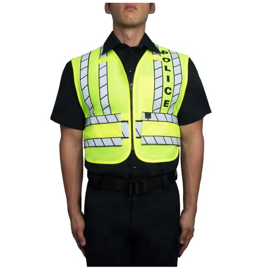 Blauer Zip-Front Breakaway Safety Vest - Police Logo