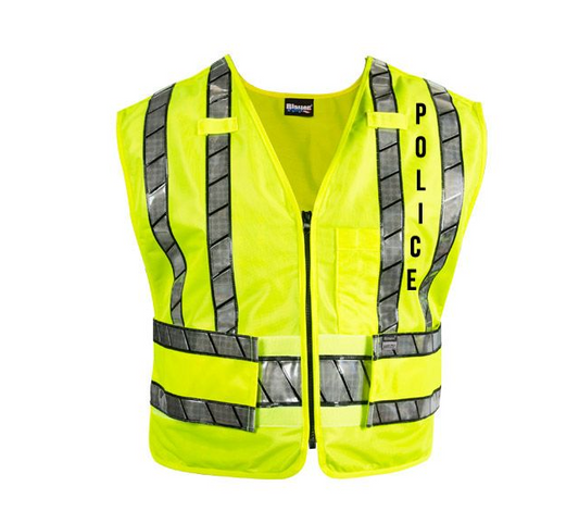 Blauer Orallite® Zip-Front Safety Vest - Police Logo