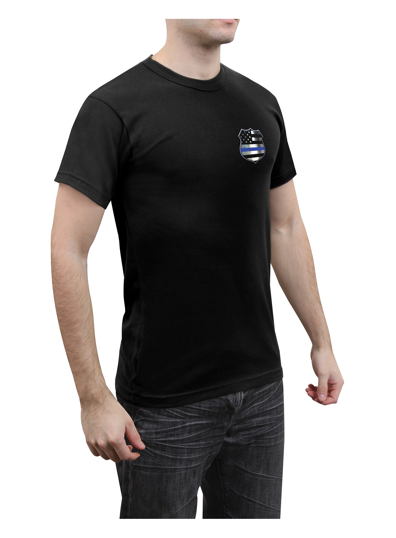 Rothco Thin Blue Line Shield T-Shirt