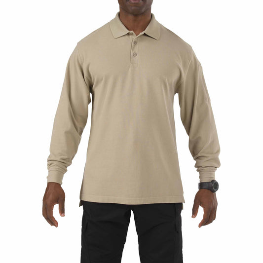 5.11 Professional Long Sleeve Polo - Silver Tan