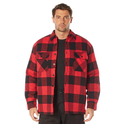 Rothco Buffalo Plaid Quilted Lined Jacket - Red