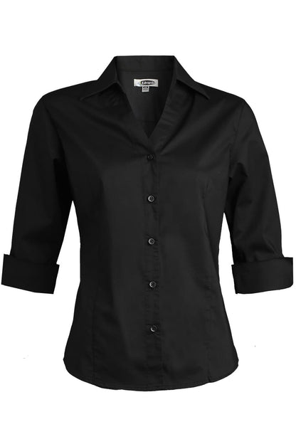 Edwards Garment Stretch Broadcloth Three Quarter Sleeve Ladies Shirt
