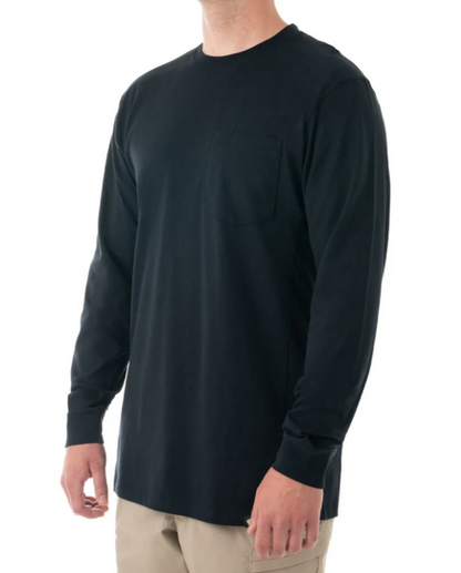 First Tactical Men's Tactix Cotton Long Sleeve T-Shirt with Chest Pocket