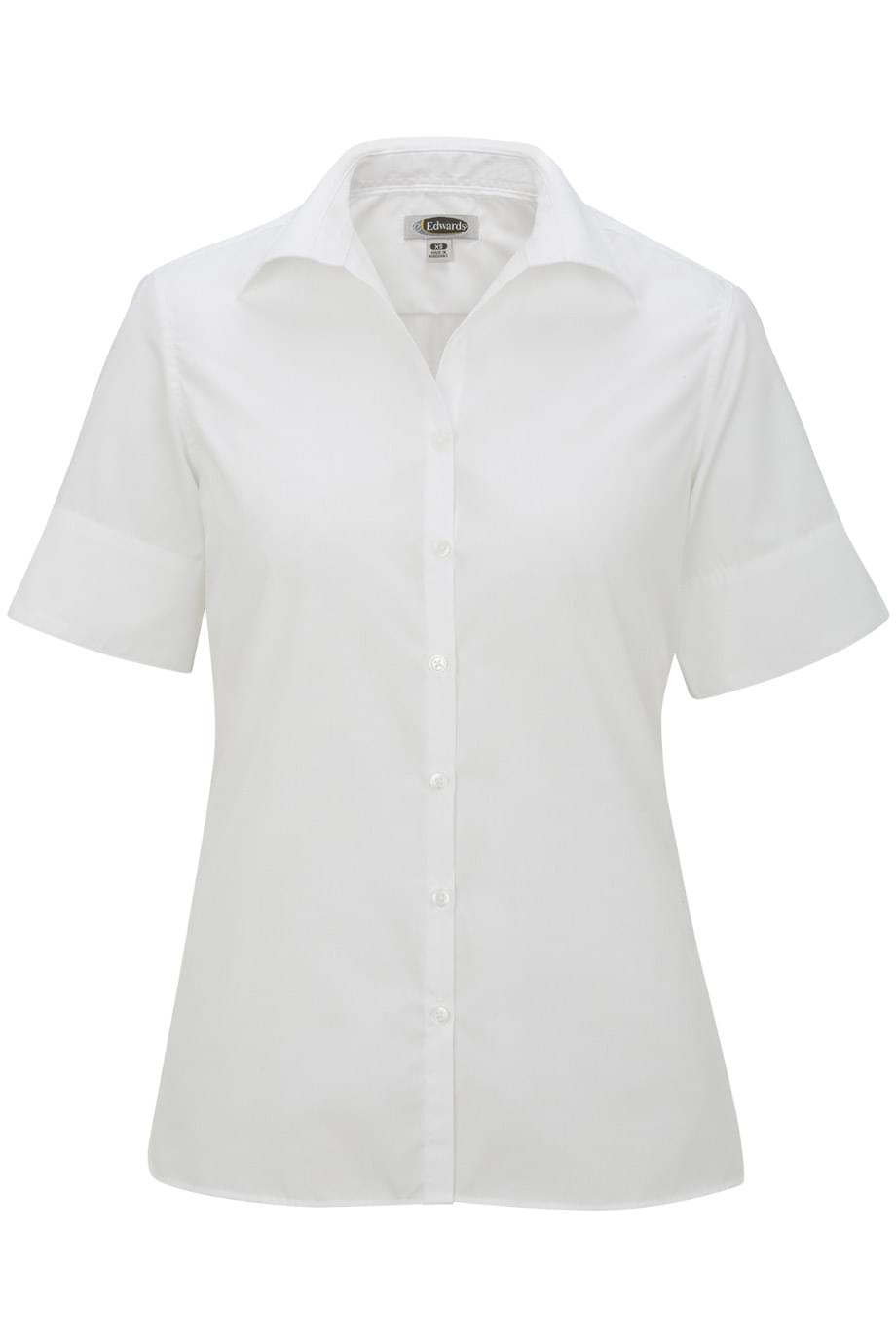 Edwards Garment Lightweight Poplin Short Sleeve Ladies Shirt