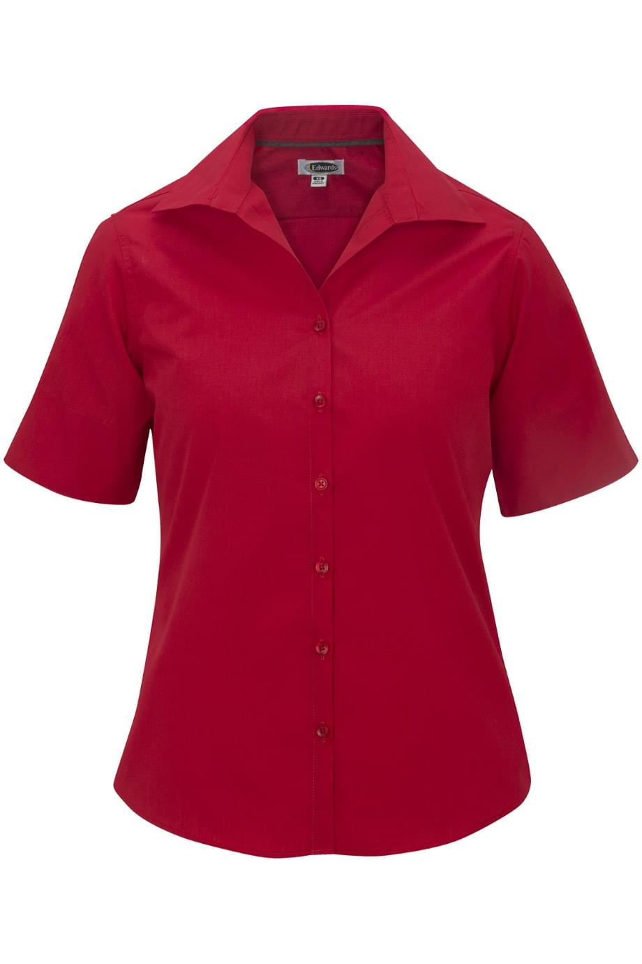 Edwards Garment Lightweight Poplin Short Sleeve Ladies Shirt