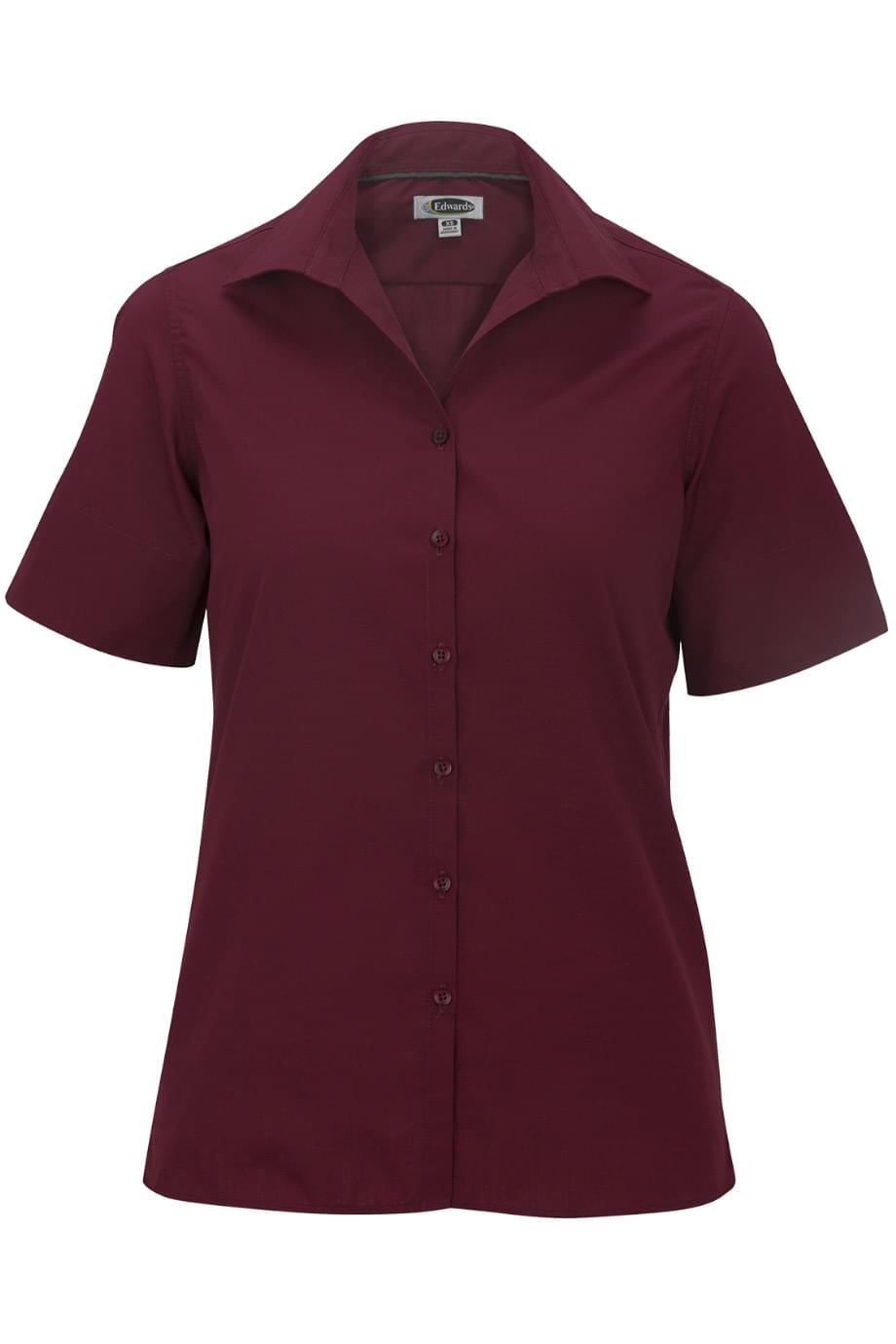 Edwards Garment Lightweight Poplin Short Sleeve Ladies Shirt